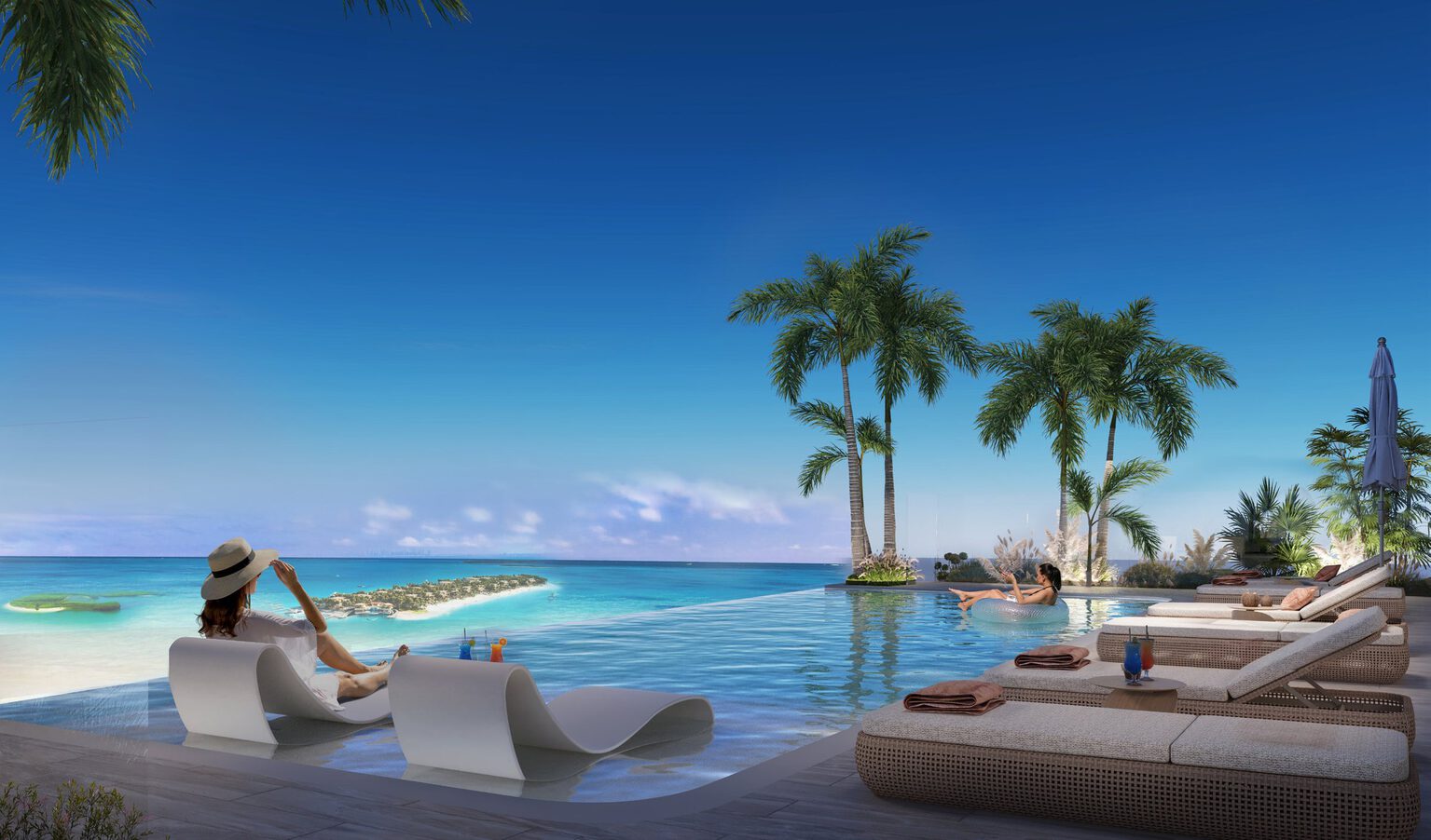 Adults' rooftop infinity pool at Allegro Park