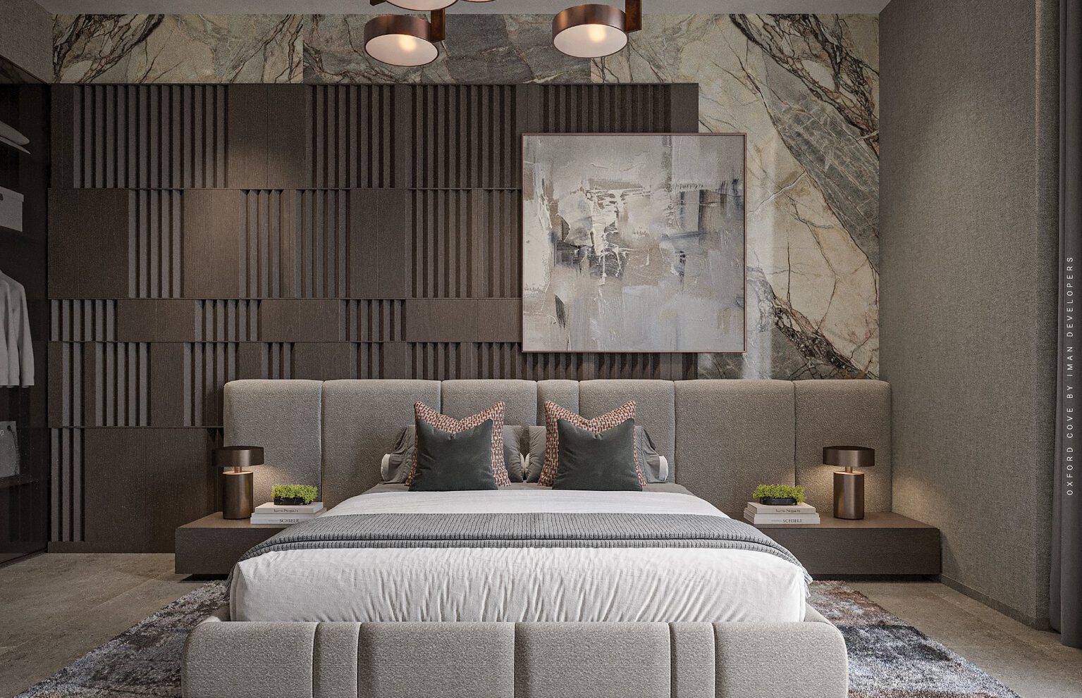 Bedroom at Oxford Cove, Jumeirah Village Circle