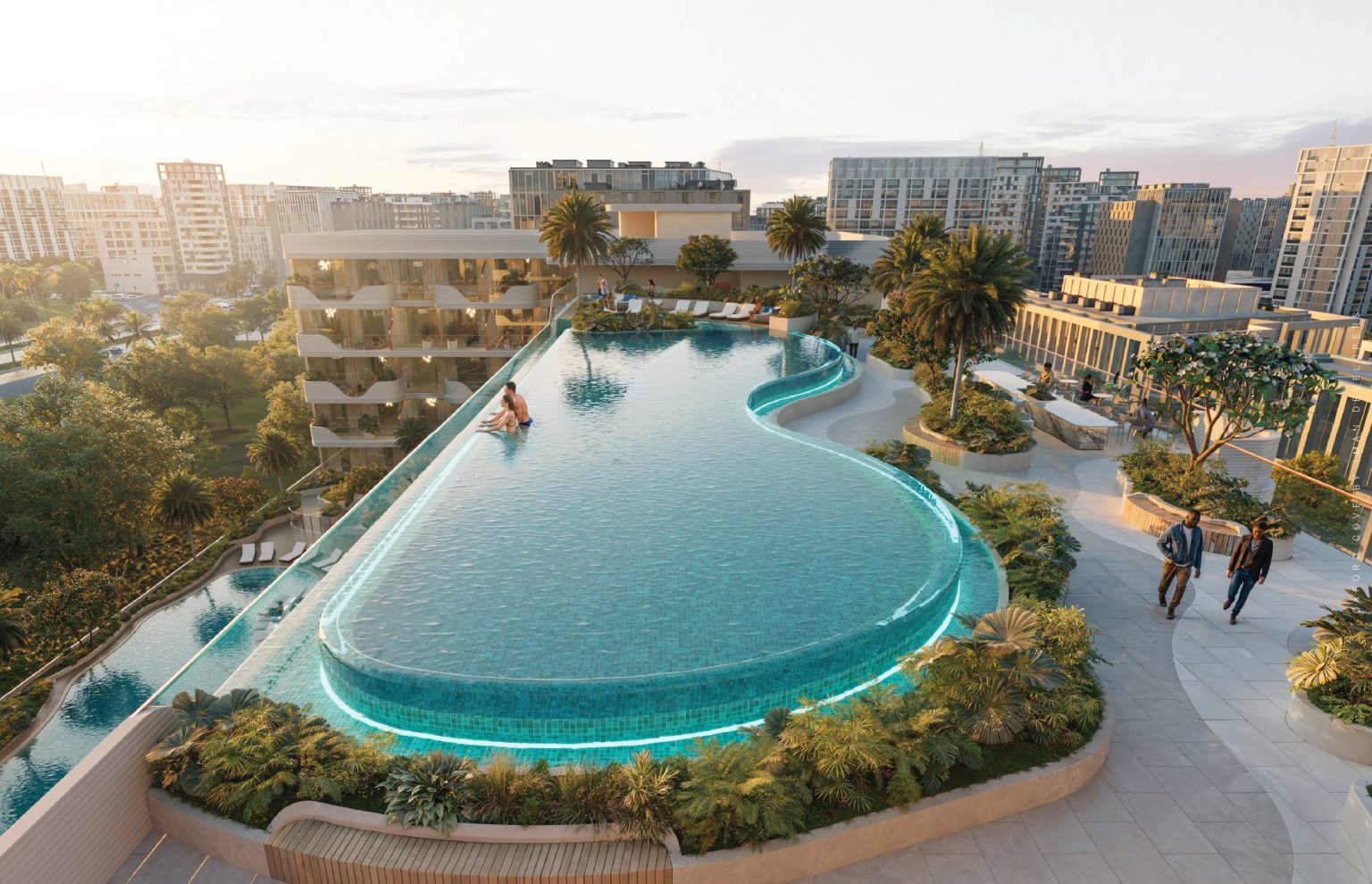 30-metre rooftop infinity pool at Oxford Cove