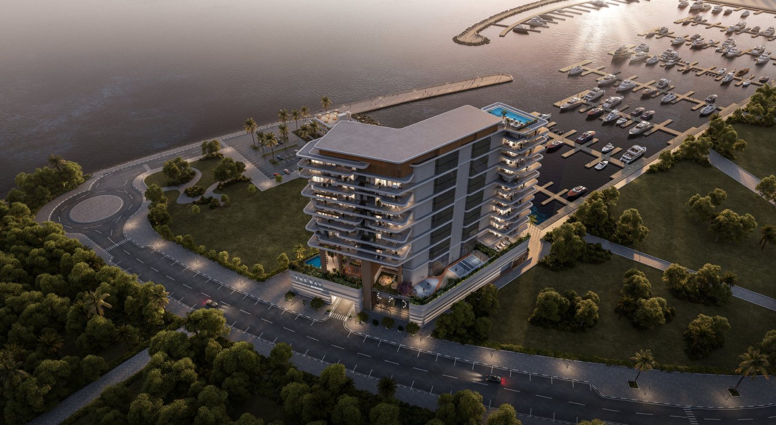 Aerial view of The Bay – Interiors by Missoni on Island A